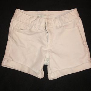 Girls Gap white jean shorts